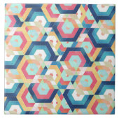 Moderne geometrische abstracte patronen tegeltje (Voorkant)