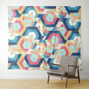 Moderne geometrische abstracte patronen wandkleed