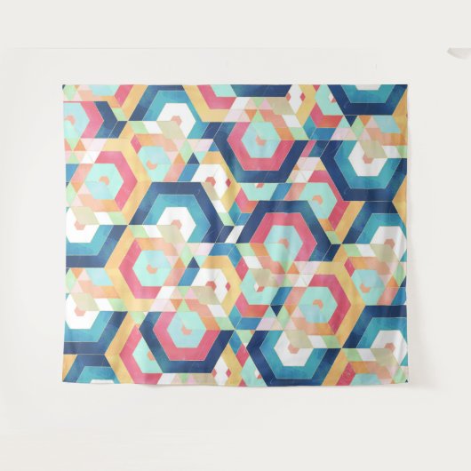 Moderne geometrische abstracte patronen wandkleed (Voorkant (horizontaal))