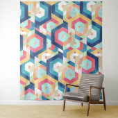 Moderne geometrische abstracte patronen wandkleed (In situ)