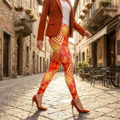 Moderne geometrische abstracte patroon leggings