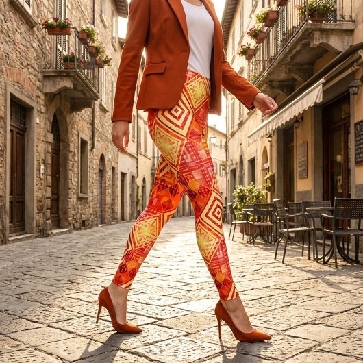 Moderne geometrische abstracte patroon leggings