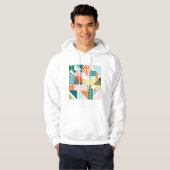 Moderne Geometrische Abstracte Patroon Vet Retro Hoodie (Voorkant volledig)