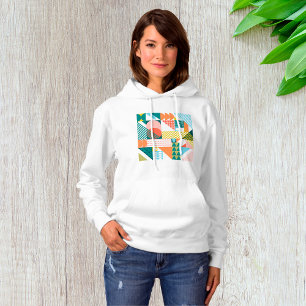 Moderne Geometrische Abstracte Patroon Vet Retro Hoodie