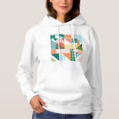 Moderne Geometrische Abstracte Patroon Vet Retro Hoodie (Voorkant)