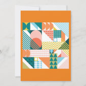 Moderne Geometrische Abstracte Patroon Vet Retro Kaart (Voorkant)