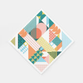 Moderne Geometrische Abstracte Patroon Vet Retro Servet (Hoek)