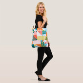 Moderne Geometrische Abstracte Patroon Vet Retro Tote Bag