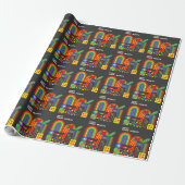 Moderne Geometrische Abstracte Pride Maand Regenbo Cadeaupapier (Uitgerold)