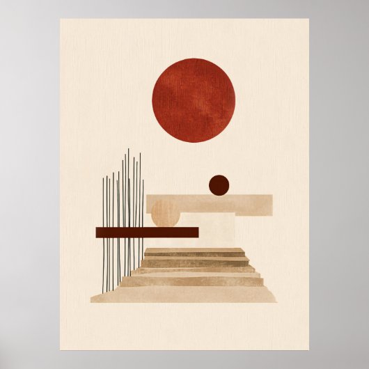 Moderne geometrische Abstracte print (Voorkant)