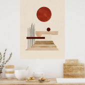 Moderne geometrische Abstracte print (Keuken)