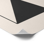 Moderne geometrische Abstracte zwart-witte kunst Poster (Hoek)