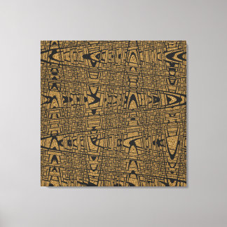 Moderne Geometrische Abstracte zwarte luipaard Canvas Afdruk