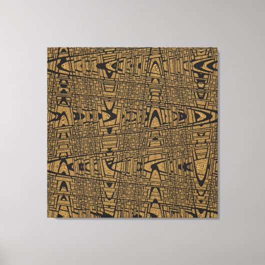 Moderne Geometrische Abstracte zwarte luipaard Canvas Afdruk (Voorkant)