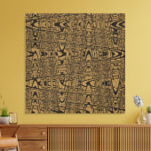 Moderne Geometrische Abstracte zwarte luipaard Canvas Afdruk (Insitu (Woonkamer))