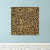 Moderne Geometrische Abstracte zwarte luipaard Canvas Afdruk (Insitu (Houten vloer))