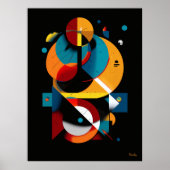 Moderne Geometrische Abstractie – Bauhausbaan Poster (Voorkant)