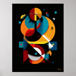 Moderne Geometrische Abstractie – Bauhausbaan Poster