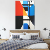 Moderne geometrische abstractie canvas afdruk (Insitu (Slaapkamer))