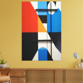 Moderne geometrische abstractie canvas afdruk (Insitu (Woonkamer))
