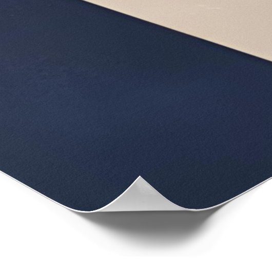 Moderne geometrische abstractie - Marine, Rust & B Poster (Hoek)