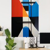 Moderne geometrische abstractie poster (Thuiskantoor)