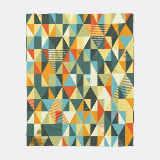 Moderne geometrische achtergrond. Abstract plat pa Fleece Deken (Voorkant)