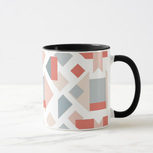 Moderne geometrische afbeelding met vorm en kleur mok