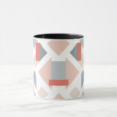 Moderne geometrische afbeelding met vorm en kleur mok (Midden)