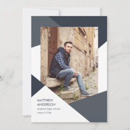 Moderne geometrische Afstuderen-uitnodiging Kaart