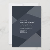 Moderne geometrische Afstuderen-uitnodiging Kaart (Achterkant)