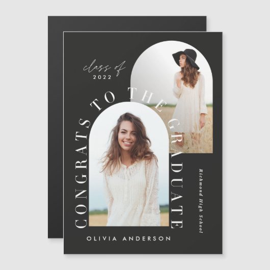 Moderne geometrische afstuderen voor multi-foto's (Voorkant / Achterkant)