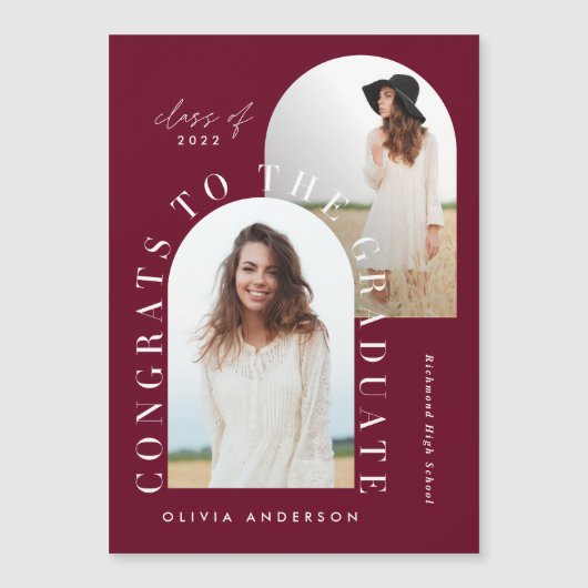 Moderne geometrische afstuderen voor multi-foto's (Voorkant)