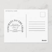 Moderne geometrische afstuderen voor multi-foto's briefkaart (Achterkant)