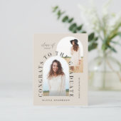 Moderne geometrische afstuderen voor multi-foto's briefkaart (Staand voorkant)