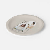 Moderne geometrische afstuderen voor multi-foto's papieren bordje (Gekanteld)