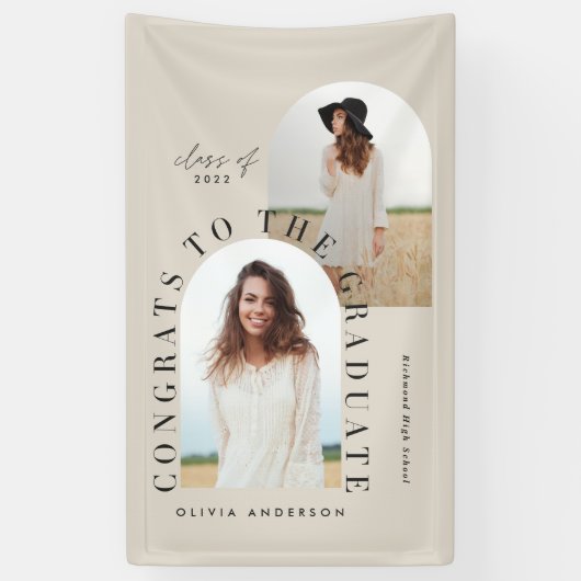 Moderne geometrische afstuderen voor multi-foto's spandoek (Verticaal)