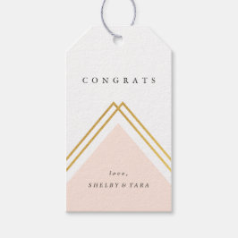 Moderne geometrische aggregaten cadeaulabel