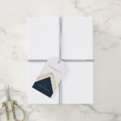 Moderne geometrische aggregaten Faux-Folie Cadeaulabel (Met Touw)