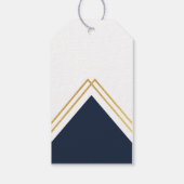 Moderne geometrische aggregaten Faux-Folie Cadeaulabel (Achterkant)