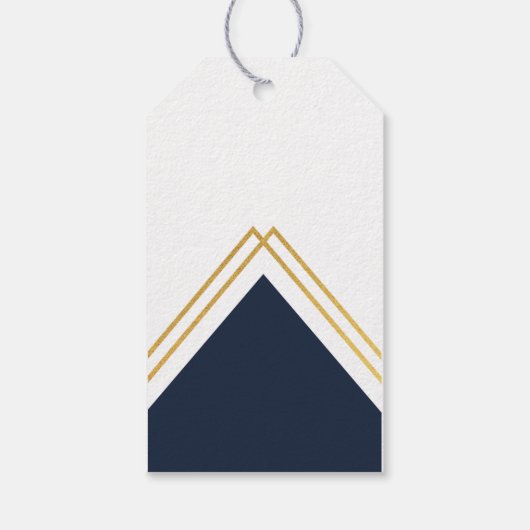 Moderne geometrische aggregaten Faux-Folie Cadeaulabel (Achterkant)