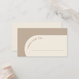 Moderne Geometrische Arch Beige Sand Wedding Escor Plaatskaartje
