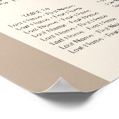 Moderne Geometrische Arch Beige Sand Wedding Seati Poster (Hoek)