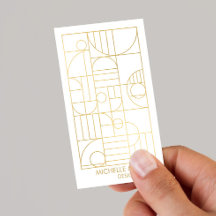 Moderne geometrische Art Deco Faux Gold Designer