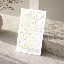 Moderne Geometrische Art Deco Nepgoud Ontwerper