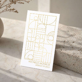 Moderne Geometrische Art Deco Nepgoud Ontwerper Visitekaartje