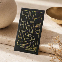 Moderne geometrische Art Deco nepgoud/zwart ontwer