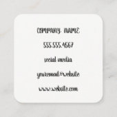 Moderne geometrische artistieke geborsteld vierkante visitekaartje (Achterkant)