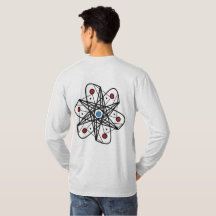Moderne geometrische atoom geïnspireerd abstract o