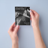 Moderne geometrische barber flyer (Hand)